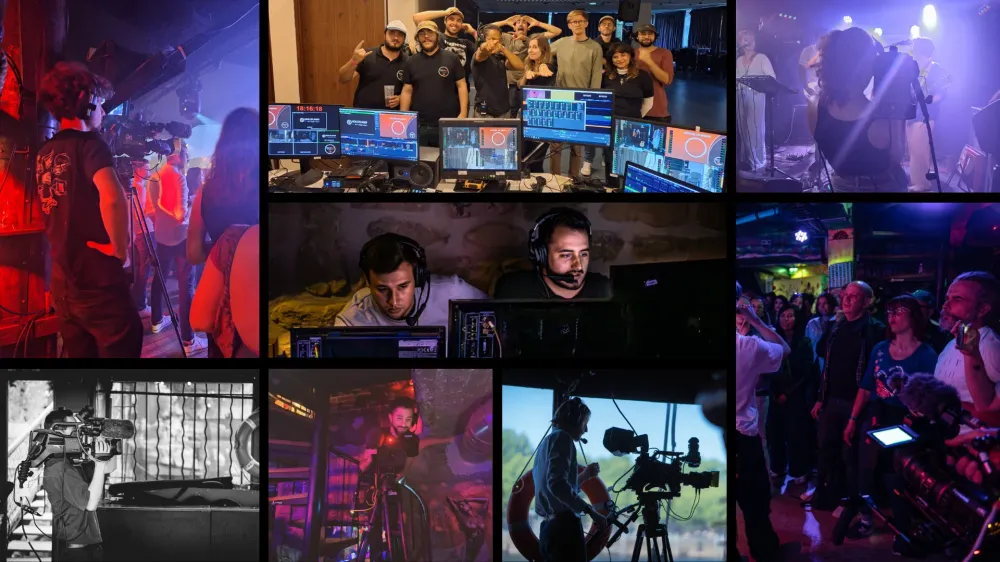 Régie multicaméra installée dans le local d'Antony